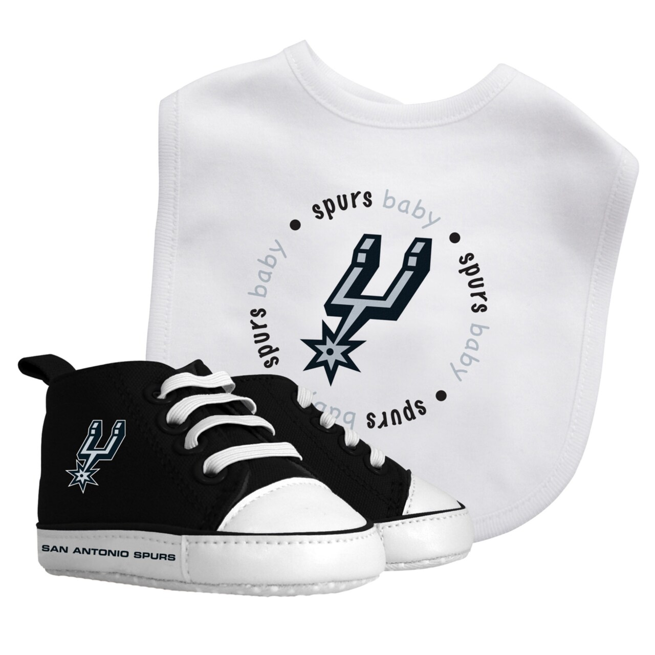 Baby Fanatic 2 Piece Bid and Shoes - NBA San Antonio Spurs - White Unisex Infant Apparel
